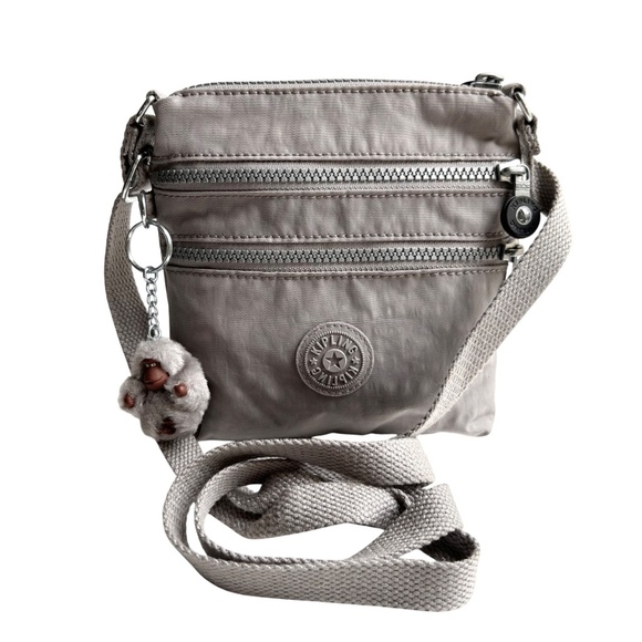 Kipling Alvar Small Crossbody Bag in Light  Gray - Picture 1 of 11